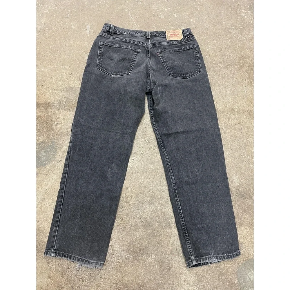 Vintage Levis 550 Jeans Mens 38x32‎ Black Relaxed Fit Tapered Made in USA 90s